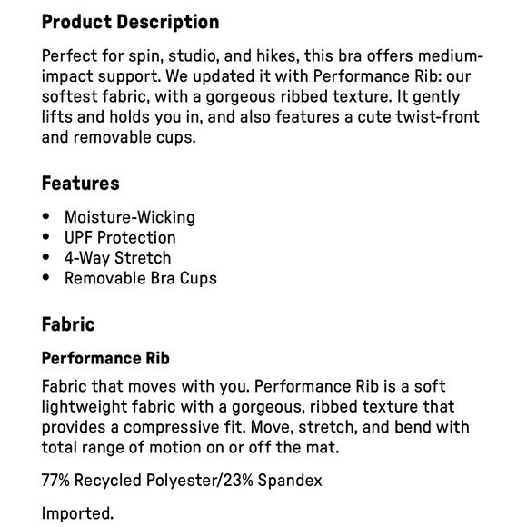 Fabletics Oasis Front Twist Bra - Picture 7 of 7